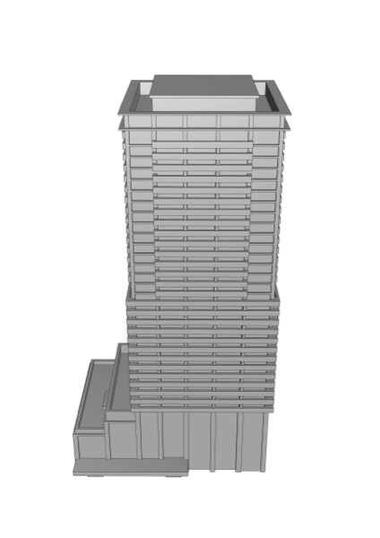 超高層建築の実験模型